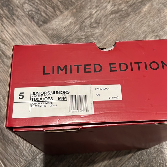 Timberland x Champs Juniors 6” Waterproof Boots Red TB0A1OP3 - Picture 8 of 8